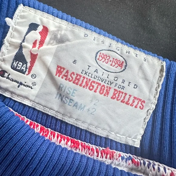 Chris Webber 94/95 Washington Bullets Home Game Shorts